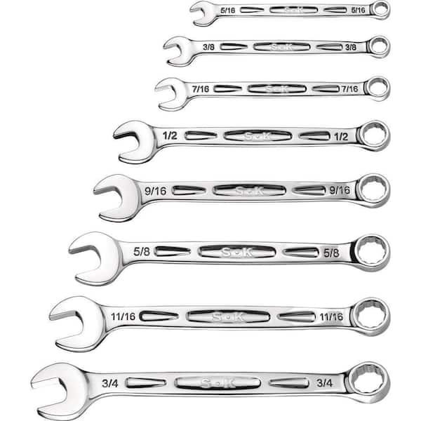 SK01365 SAE Combination Wrench Set (8-Piece)