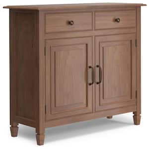 Connaught SOLID WOOD 40 in. Wide Traditional Entryway Storage Cabinet in Medium Saddle Brown