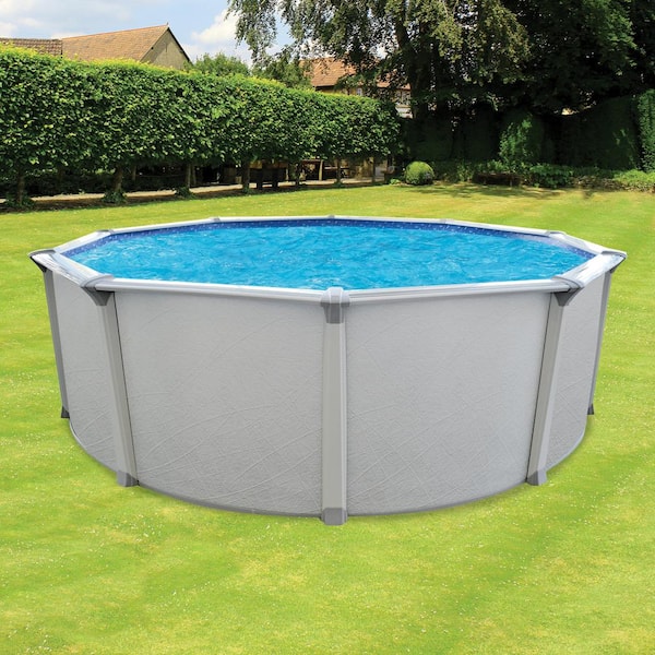 Aquarian Huntington 24 Ft Round 54 In D Metal Wall Above Ground Hard Side Pool Package Pcap2454hd5 The Home Depot Aquarian Huntington 24 Ft Round 54 In, Metal Coping Strips For Above Ground Pool