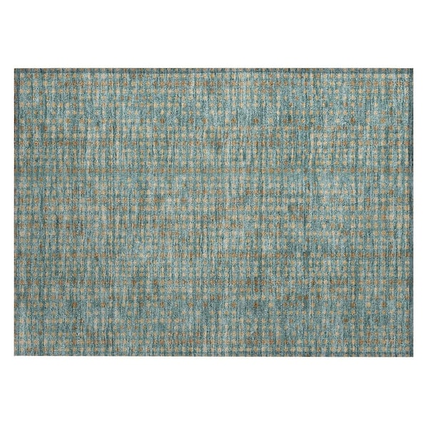 Chantille Machine Washable Indoor/Outdoor Abstract ACN3015 Teal 2 ft. x 3 ft. Accent Rug
