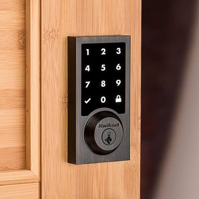 Z-Wave SmartCode 916 Touchscreen Contemporary Single Cylinder Venetian Bronze Electronic Deadbolt with SmartKey Security
