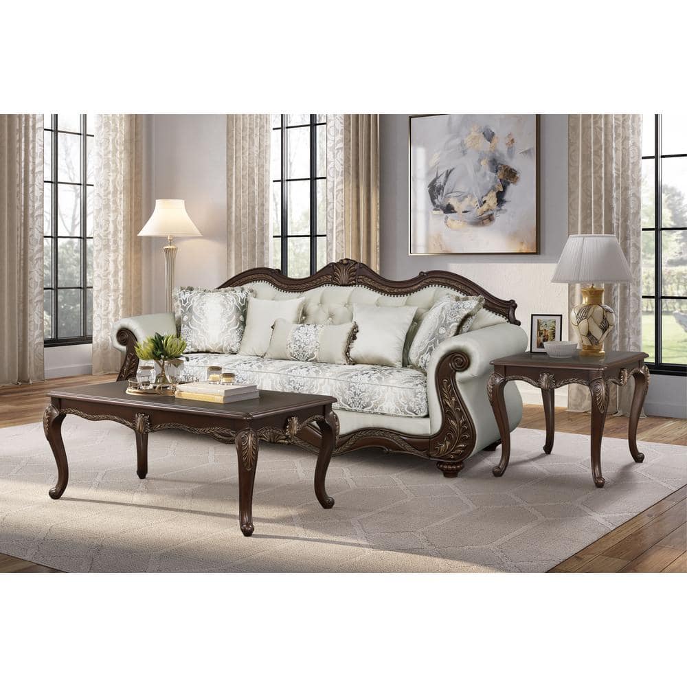 Acme Furniture Pierce 48 in. Cherry Finish Rectangle Wood Coffee