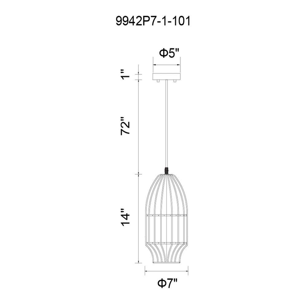 Black Steel Crystal Mini LED Pendant Light