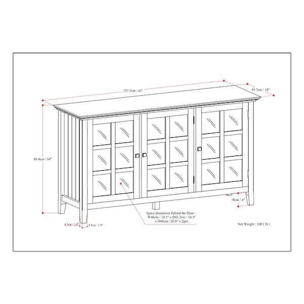 Acadian 4 Drawer Bath Cabinet – Simpli Home