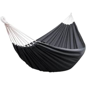 9 ft. Portable Fabric Hammock with Tree Straps and Travel Bag for Travel, Camping, Outdoor Activity in Dark Gray