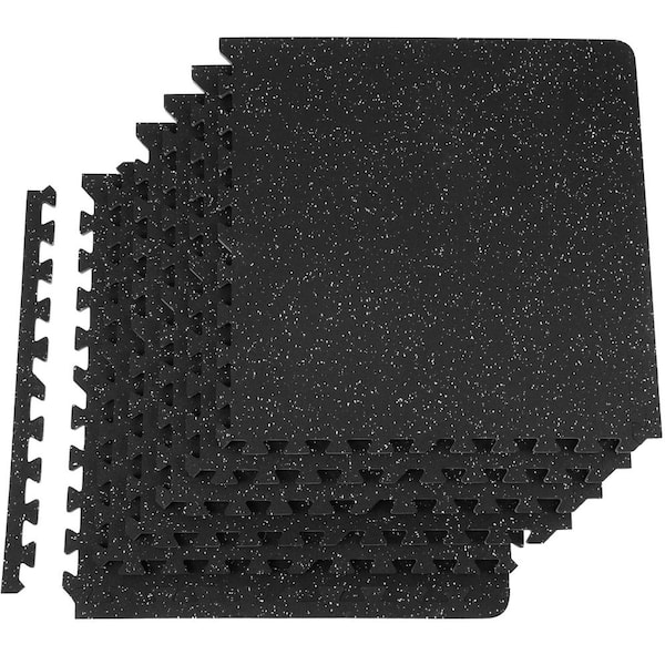 Rubber Cal Maxx-Tuff 1/2 in. x 48 in. x 72 in. Black Heavy Duty Rubber Floor Protection Mat