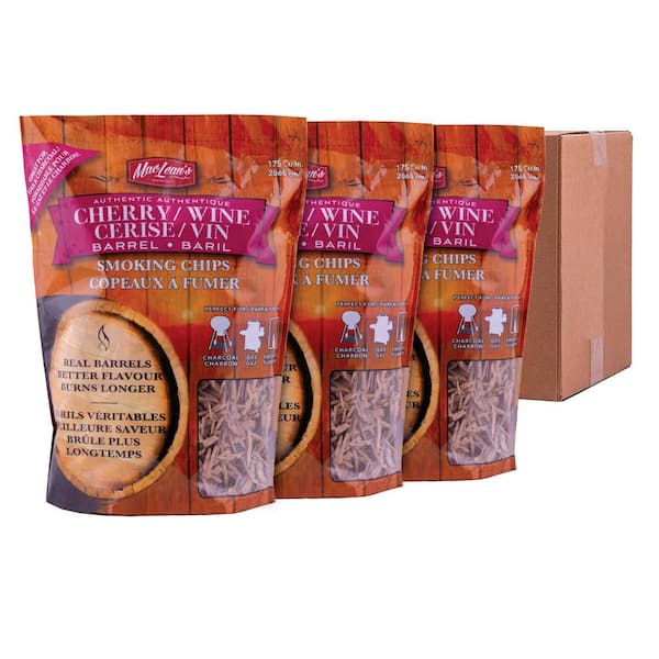 Maclean's OUTDOOR 2 lb. Cherry/Wine BBQ Smoking Chips (3-Pack)