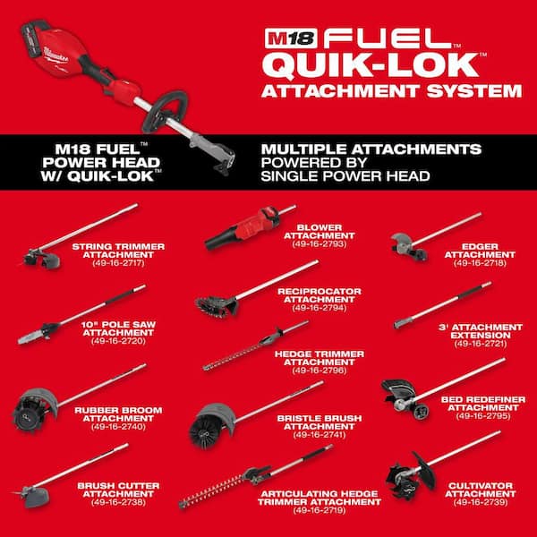 Milwaukee - M18 FUEL QUIK-LOK 10 in. Pole Saw Attachment (Tool-Only)