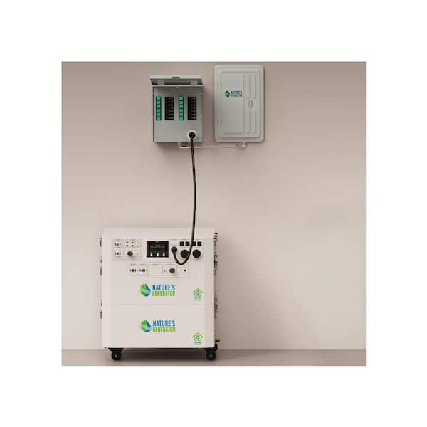 Powerhouse Platinum Plus PE 7,200-Watt Electric Switch Solar Generator w/(1) Battery Pod, (8) Panels, Transfer Kit