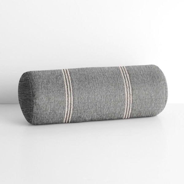 SORRA HOME Sunbrella Lengthen Stone Rectangle Outdoor Bolster Pillow