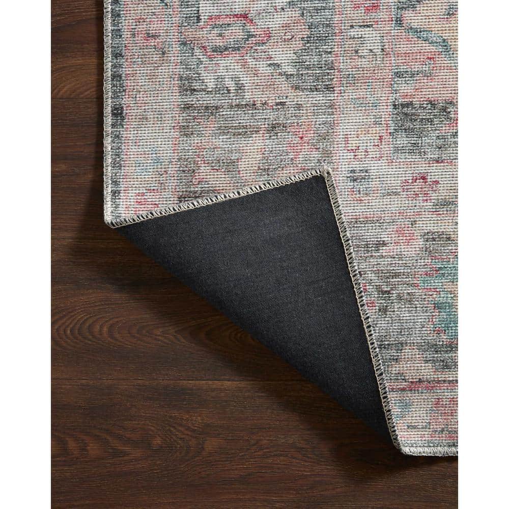 Elysium Graphite Oriental 5'x7'6" Synthetic Area Rug