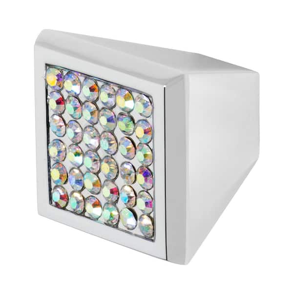 Wisdom Stone Marilyn 1 in. Chrome with Multi-Color Crystal Cabinet Knob