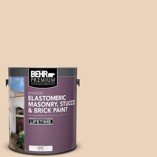 BEHR PREMIUM 1 gal. #ECC-52-1 Nevada Sand Elastomeric Masonry, Stucco ...