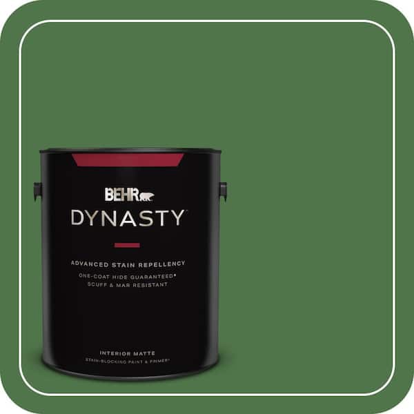 BEHR DYNASTY 1 gal. #MQ4-49 Emerald Forest One-Coat Hide Matte Interior Stain-Blocking Paint & Primer