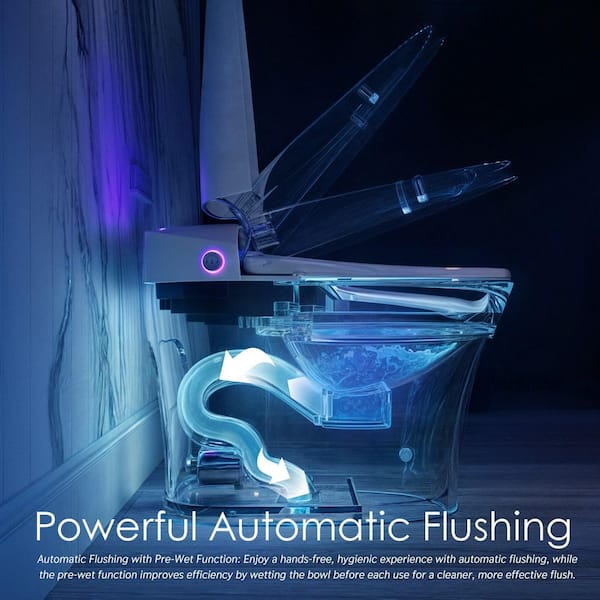 Streamline LT-389 Tankless Elongated Smart Bidet Toilet with Auto Flush