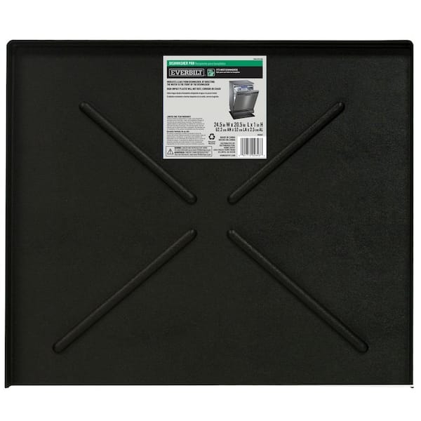 Everbilt 24.5 in. x 20.5 in. Black Dishwasher Pan 98262 - The Home Depot