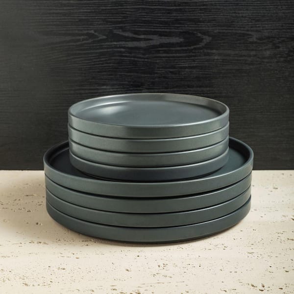 STONE LAIN Stone Lain Celina 16-Piece Gray Matte Dinnerware Set