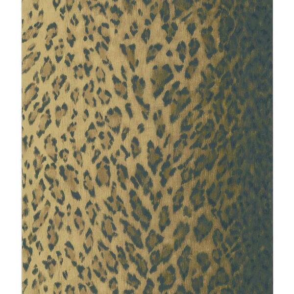 National Geographic Dark Brown Leopard Skin Wallpaper Sample