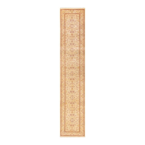 Solo Rugs Mogul One-of-a-Kind Traditional Ivory 2 ft. 6 in. x 13 ft. 6 in. Oriental Area Rug