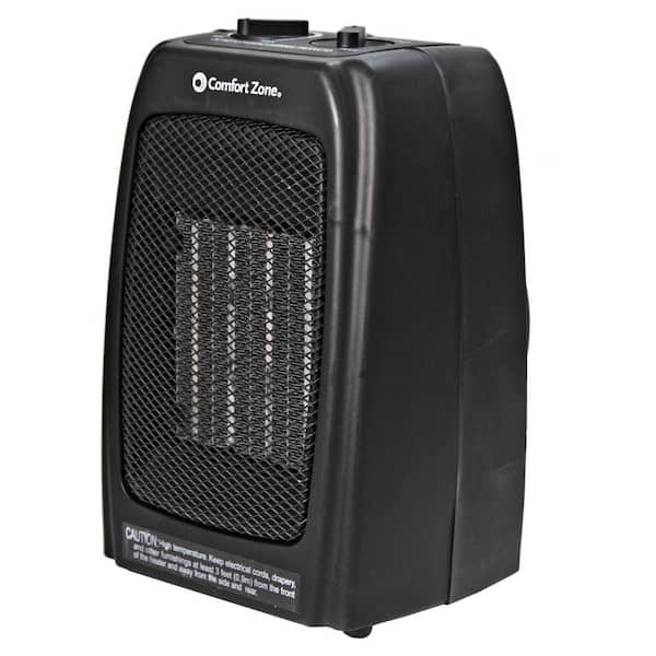 Comfort Zone Energy Save 1500-Watt Electric Ceramic Space Heater with Thermostat and Fan