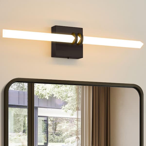 Modern 1-light Black Dimmable LED Wall Sconce with Frosted Acrylic Shade 5 CCT, UL Certified-Versatile Lighting