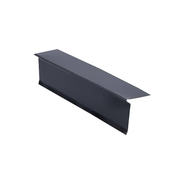 Gibraltar Building Products 2-11/16 in. x 2-1/2 in. x 10 ft. 26-Gauge Galvanized Steel Eave Drip Flashing in Black