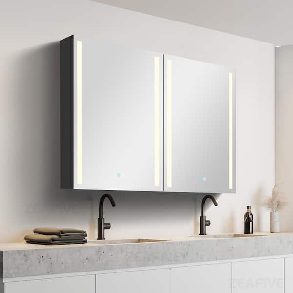 Zeafive 40 in. W x 30 in. H Rectangular Black Aluminum Surface  