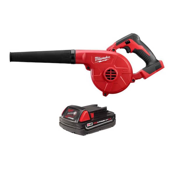 M18 18V Lith-Ion Cordless Compact Blower w/ 2.0 Ah Battery