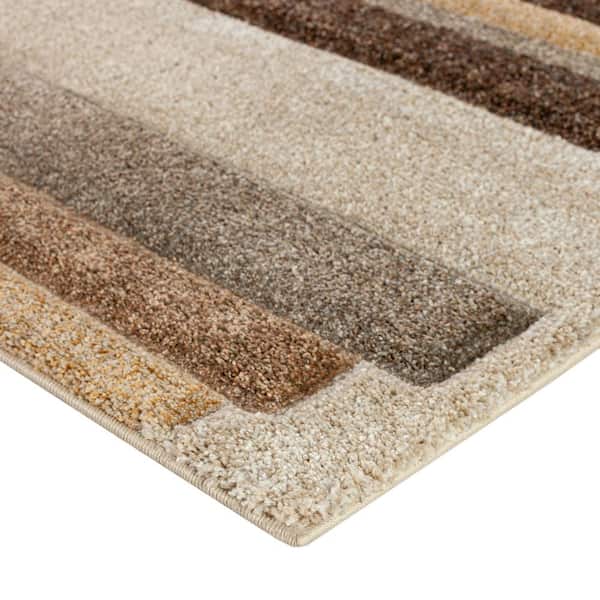 Carmona Abstract Beige 5 ft. 1 in. x 7 ft. 5 in. Area Rug