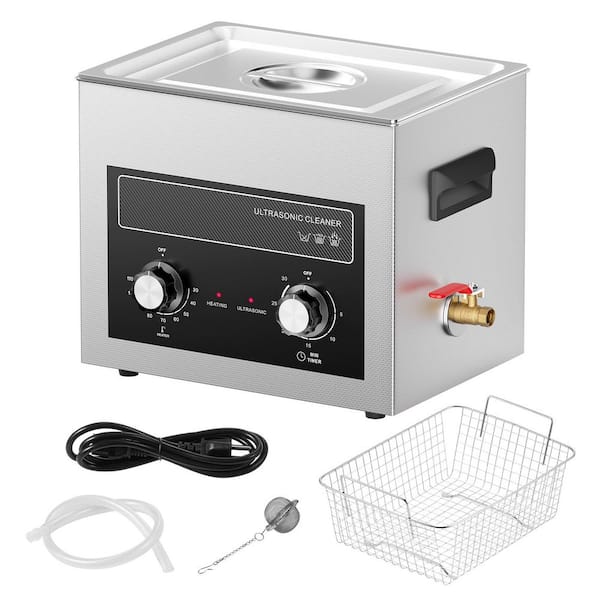 SKYSHALO 10L Ultrasonic Cleaner with Heater Timer & Basket, Professional Digital Sonic Cavitation Machine, 240W, for Lab Tools