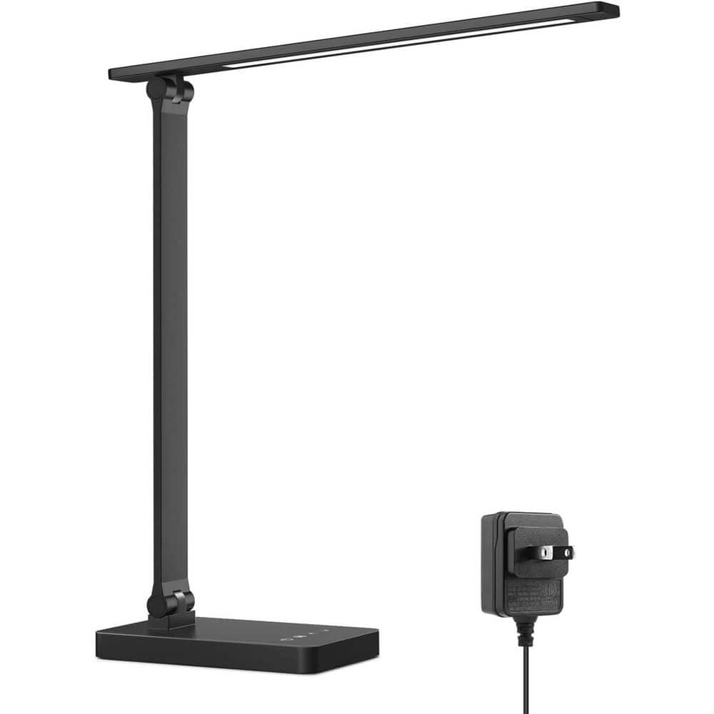 15.1 in. Black Dimmable LED Desk Lamp with Touch Control and Eye Caring wit