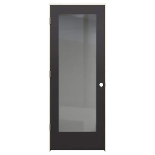 JELD-WEN 30 in. x 80 in. Tria Onyx Right-Hand Mirrored Glass Molded Composite Single Prehung Interior Door