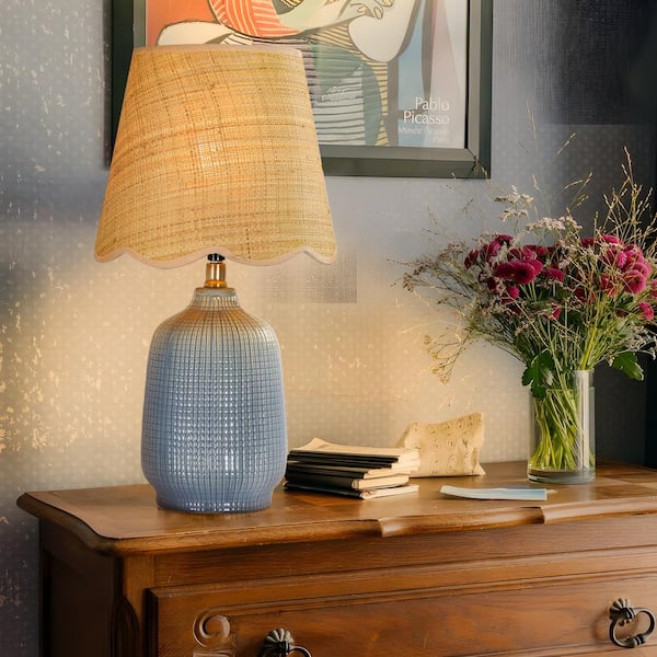 18.9 in. Bule Table Lamp
