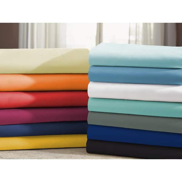 Harper Lane 6-Piece Navy Solid Microfiber Queen Sheet Set 12906 - The Home  Depot