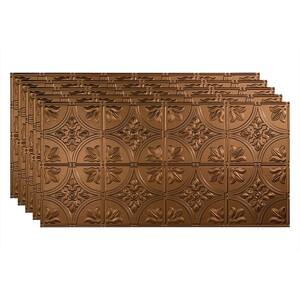 Traditional #2 2 ft. x 4 ft. Glue Up Vinyl Ceiling Tile in Oil Rubbed Bronze (40 sq. ft.)