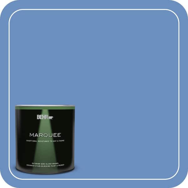 BEHR MARQUEE 1 qt. Home Decorators Collection #HDC-MD-02 Lapis Lazuli Semi-Gloss Enamel Exterior Paint & Primer