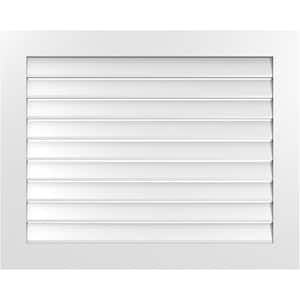 40" x 32" Vertical Surface Mount PVC Gable Vent: Functional with Standard Frame