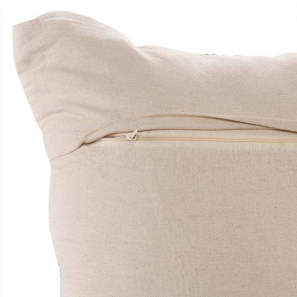 Blue and Multicolor Cotton Textured Square Throw Pillow Set