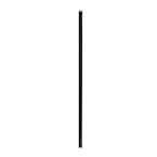 Versai 2 in. x 2 in. x 6 ft. Gloss Black Steel Fence Blank Post