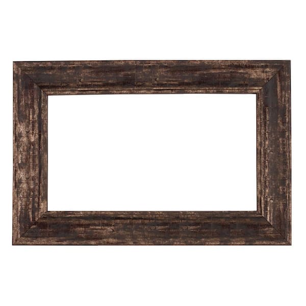MirrorChic Laguna 42 in. x 36 in. Mirror Frame Kit in Silver - Mirror Not Included