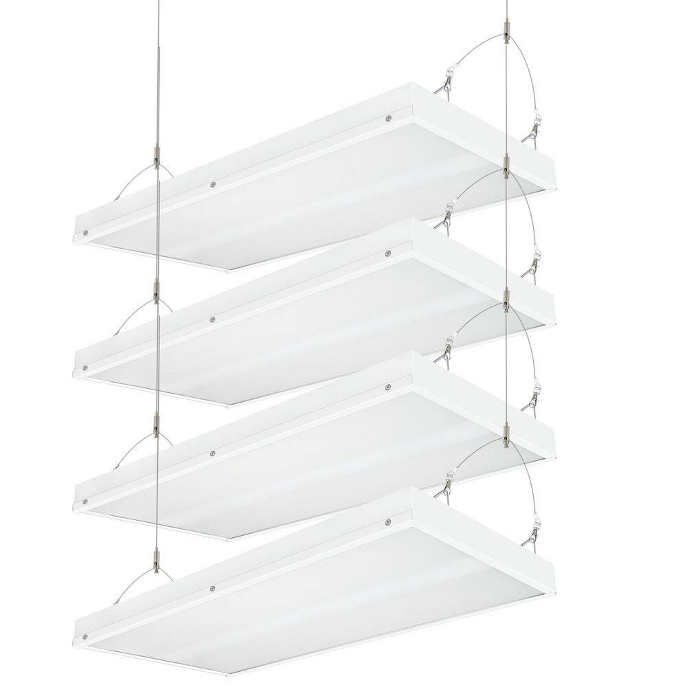 2 ft. Commercial Integrated LED Linear High Bay Shop Light, 100W, 16000LM,100-277V,5000K Adjustable Tilt Hanging, 4 Pack price history on PriceWatchPro