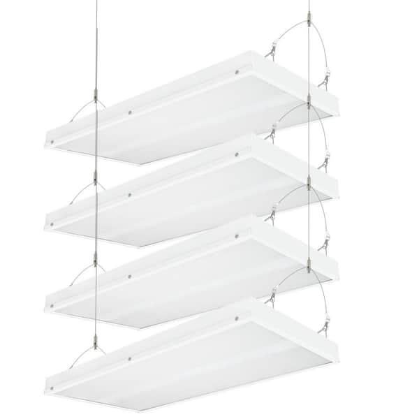 2 ft. Commercial Integrated LED Linear High Bay Shop Light, 100W, 16000LM,100-277V,5000K Adjustable Tilt Hanging, 4 Pack