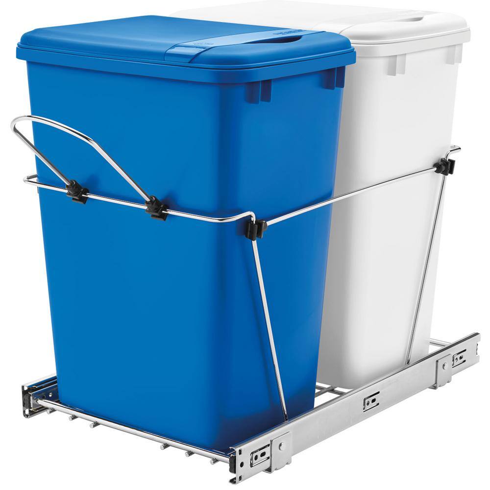 Single 35 qt Pullout Waste Bin