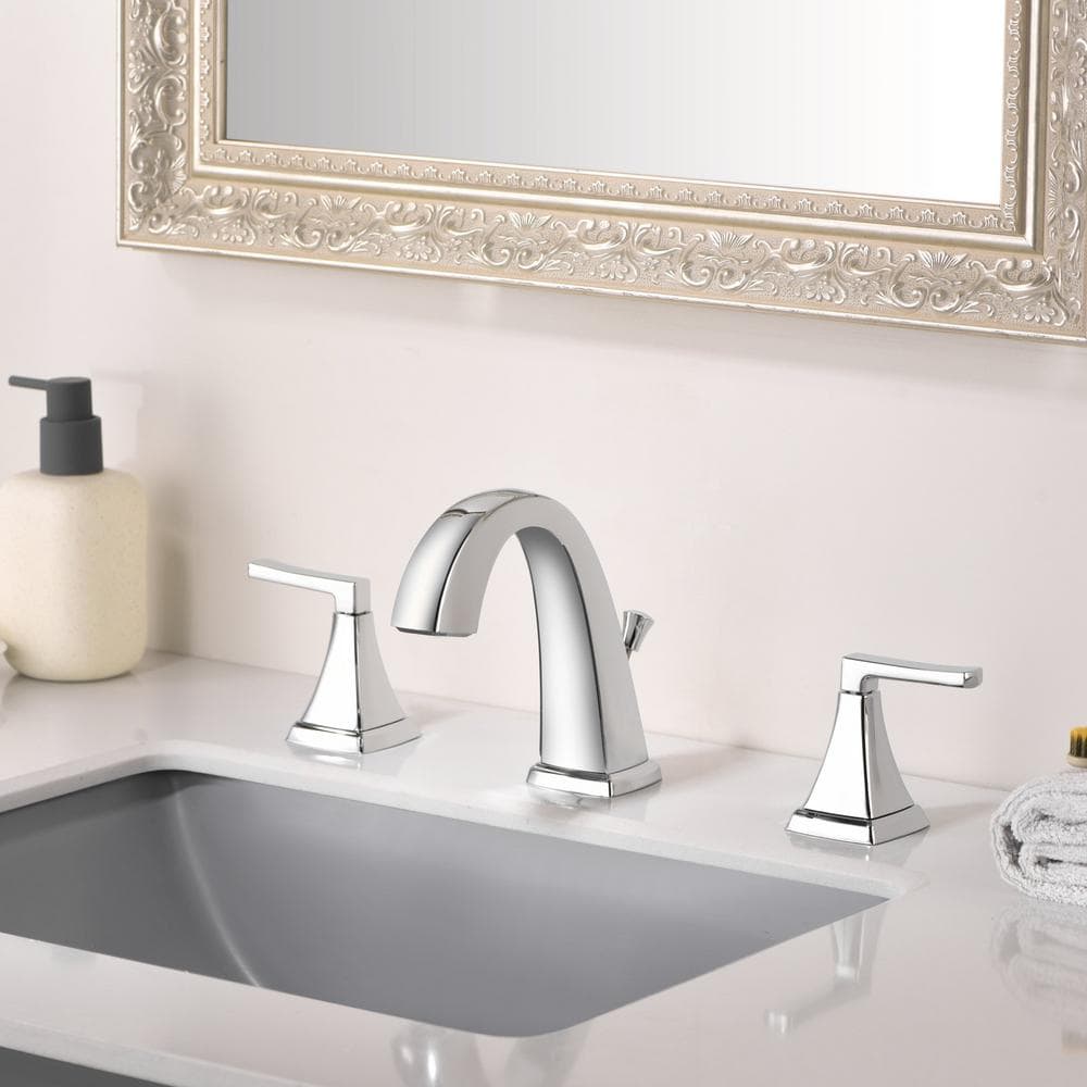 Lotto Chrome Polished Widespread 2-Handle Bathroom Faucet