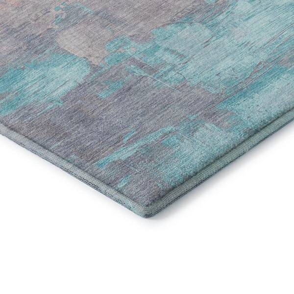 Mayfield Premium Machine Washable Abstract AMF1473 Salmon 10 ft. x 14 ft. Area Rug