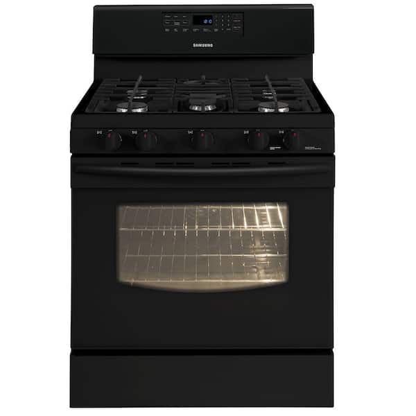 Samsung 5.8 cu. ft. Gas Range with Self-Cleaning Convection Oven in Black