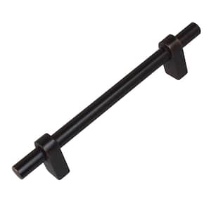 4-1/4 in. Center-to-Center Oil Rubbed Bronze Solid Euro T-Bar Handle Pull (10-Pack)