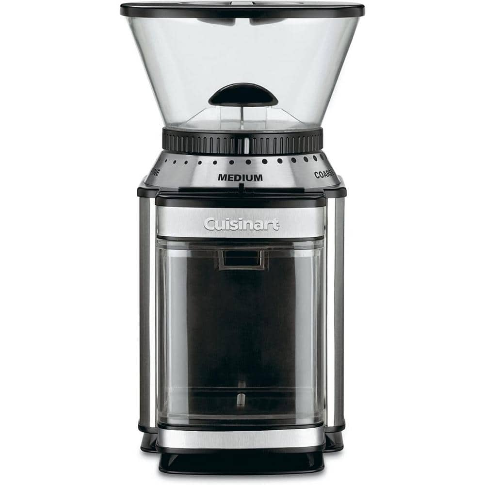 Black Stainless Steel Electric Coffee Grinder 18-Position Grind Selector in
