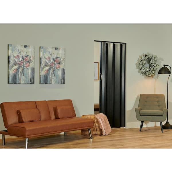 Spectrum Berkshire 36 in. x 80 in. Black Vinyl PVC Accordion Door