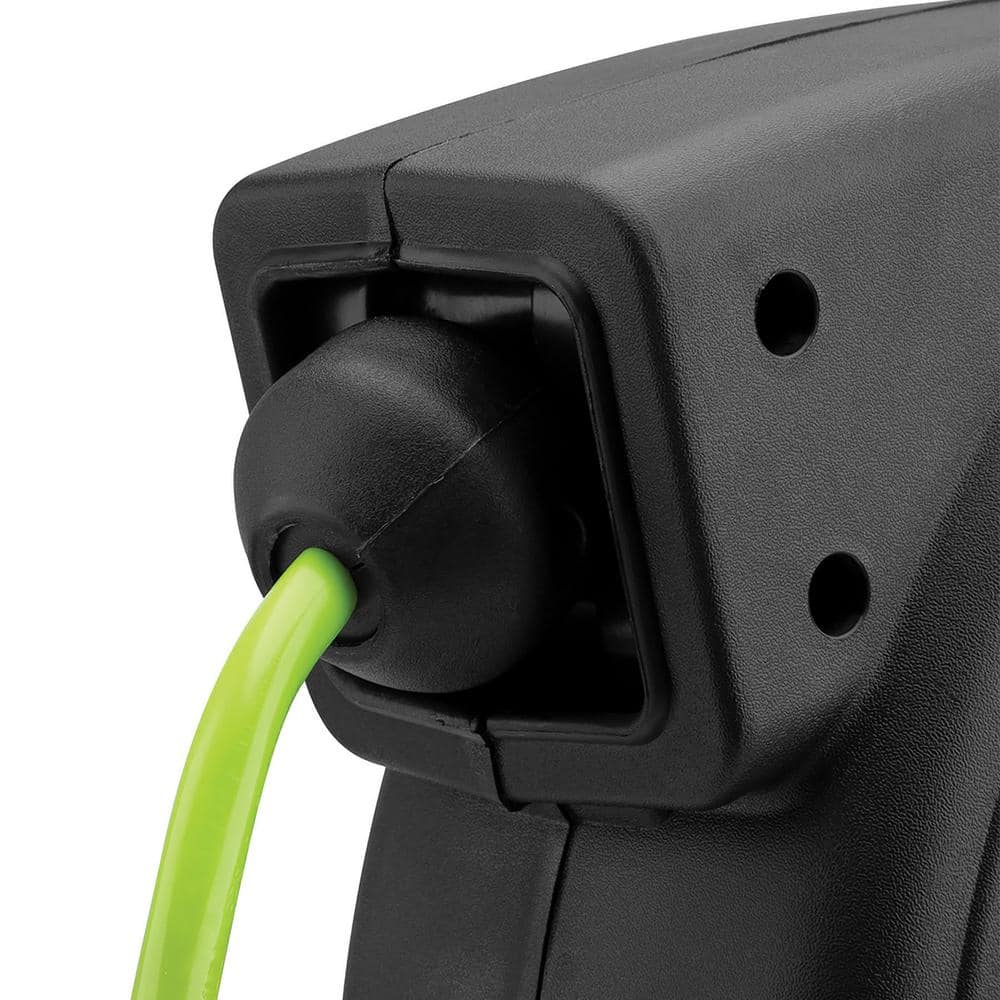 Flexzilla 50' Green Retractable Extension Cord Reel with Triple Tap Outlet